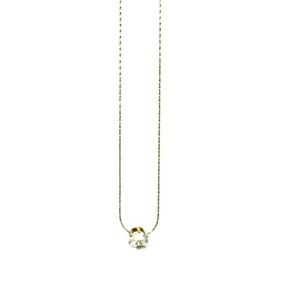 Glow-Elegant Gold Necklace with Crystal Pendant Stainless Steel Hypoallergenic